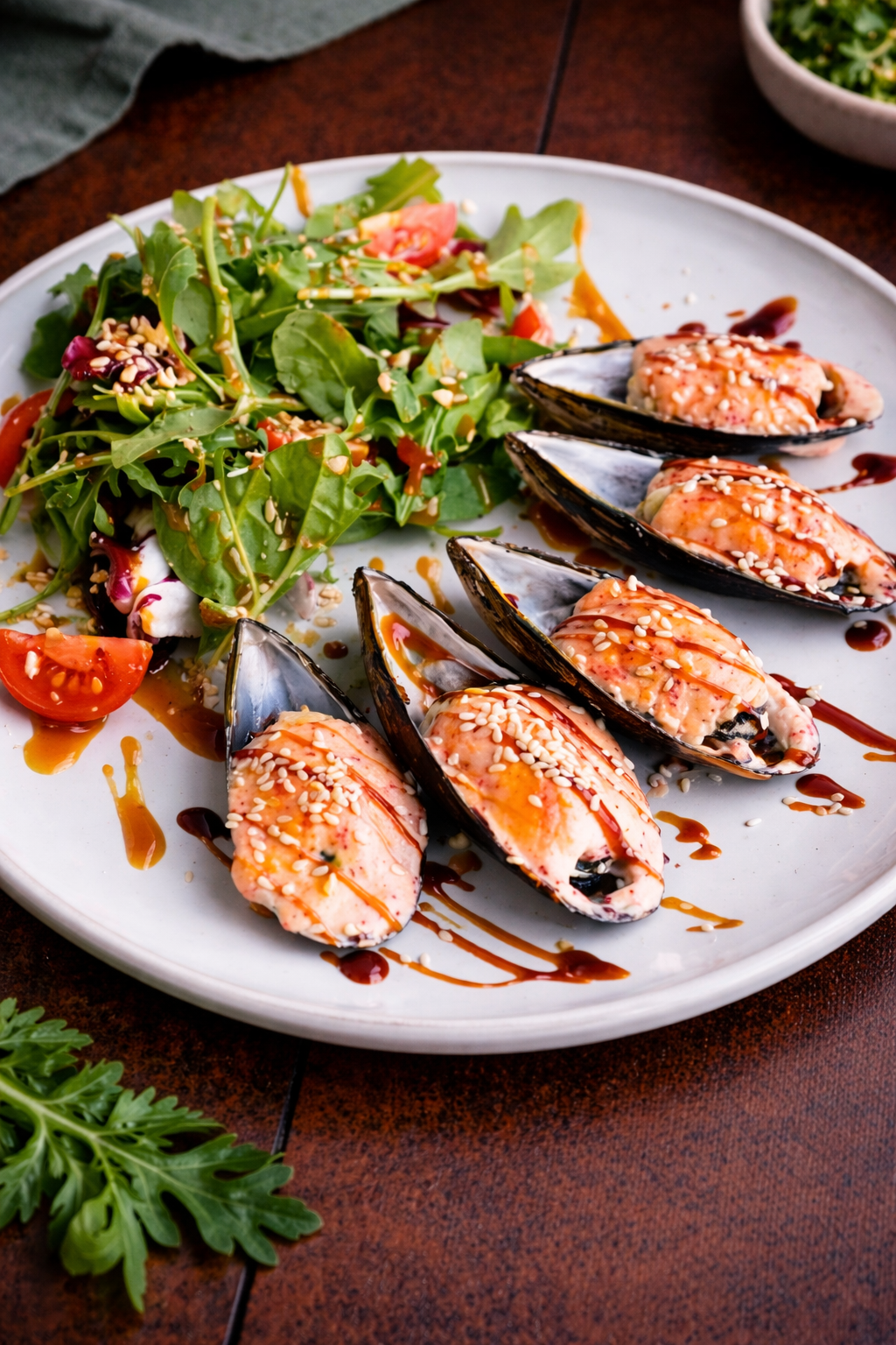 Запеченые мидии гигант