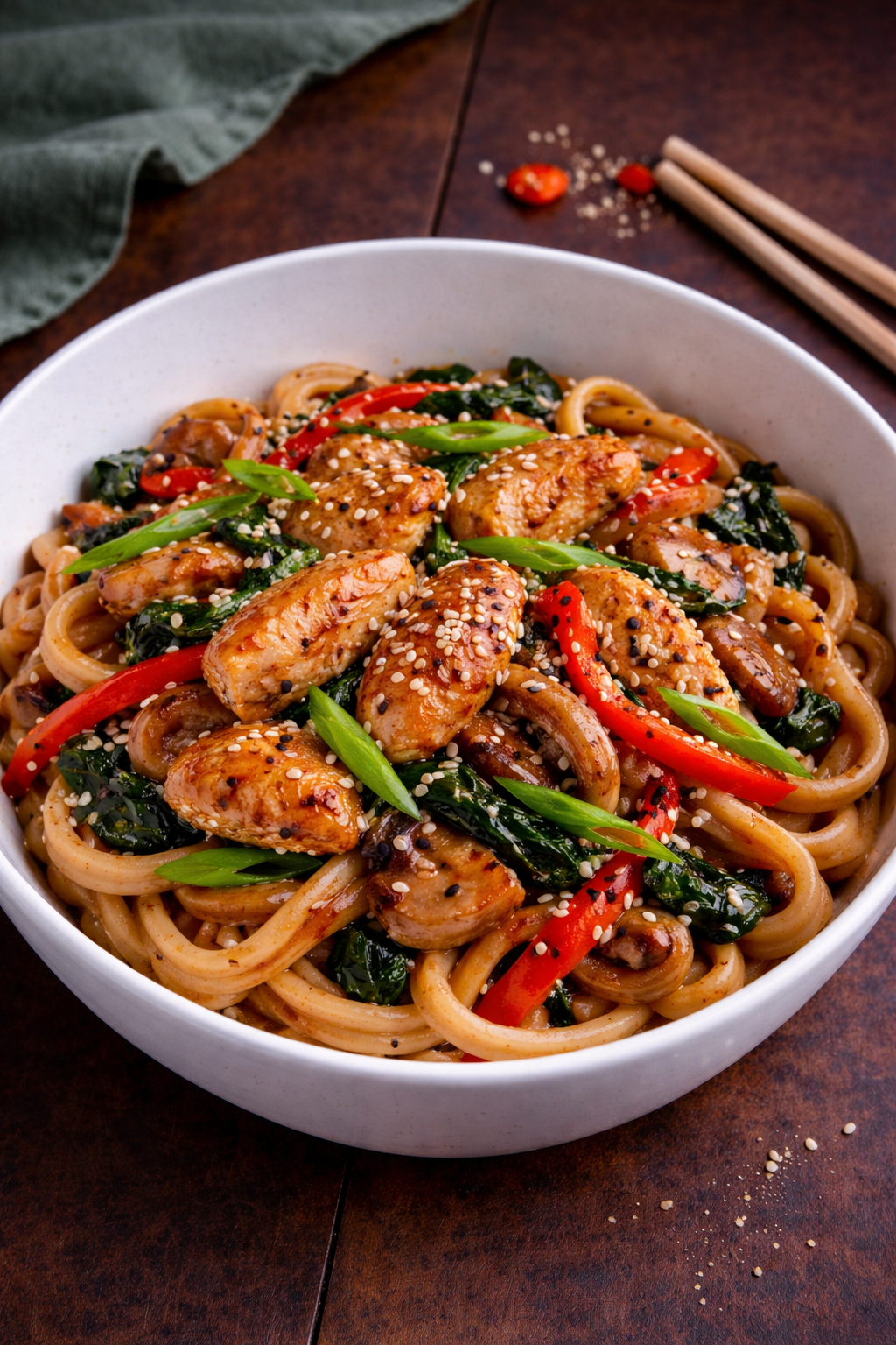 Вок с курицей